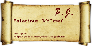 Palatinus József névjegykártya