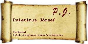Palatinus József névjegykártya